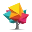 The Growing Scrum Masters logo: a multi-coloured tree